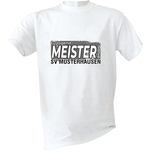 Jugend-Meister T-Shirt 2026 Kinder grau/schwarz