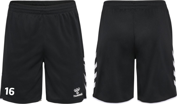hummel Hmlcore 2.0 Training Shorts TSV Haunstetten Handball Kinder schwarz mit Nummer