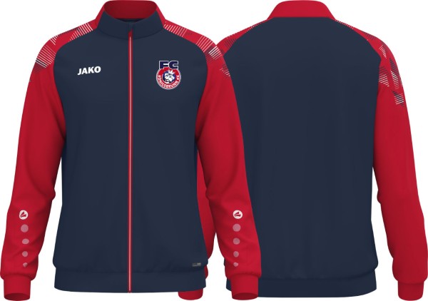 Jako Polyesterjacke Sonic FC Königsbrunn marine/rot ohne Initialen