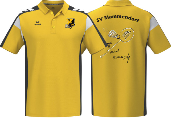 Erima CELEBRATE 125 Poloshirt function SV Mammendorf Badminton Unisex gelb ohne Initialen