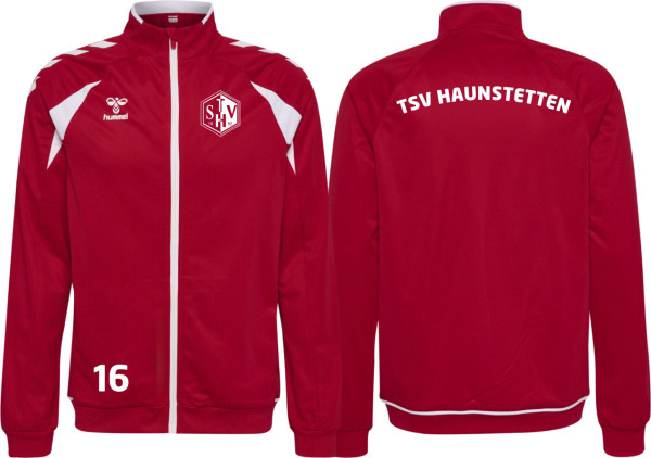 hummel Hmlcore 2.0 Track Zip Jacket TSV Haunstetten Handball rot mit Nummer