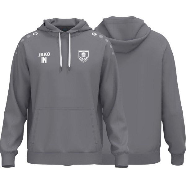 Jako Kapuzensweat One Cotton BW KfAusbZ Kleinaitingen grau mit Initialen