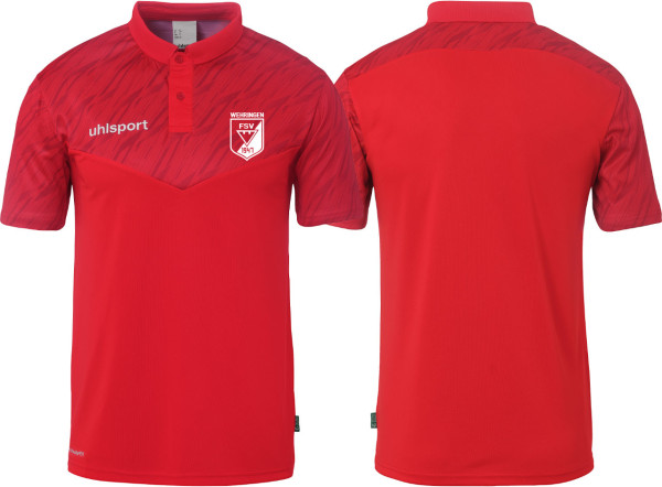 uhlsport Polo Shirt FSV Wehringen Fußball rot ohne Initialen