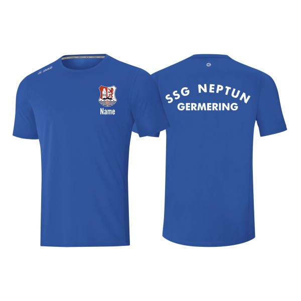 Jako T-Shirt Run 2.0 SSG Neptun Germering Herren royal mit Name mit Vereinsname