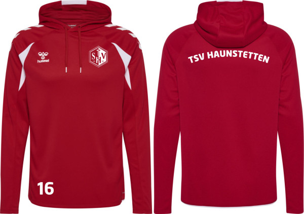 hummel Hmlcore 2.0 Hoodie TSV Haunstetten Handball rot mit Nummer