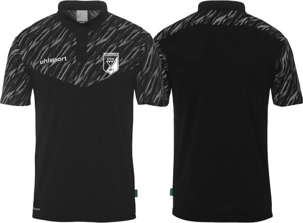 uhlsport Polo Shirt FSV Wehringen Fußball Kinder schwarz ohne Initialen