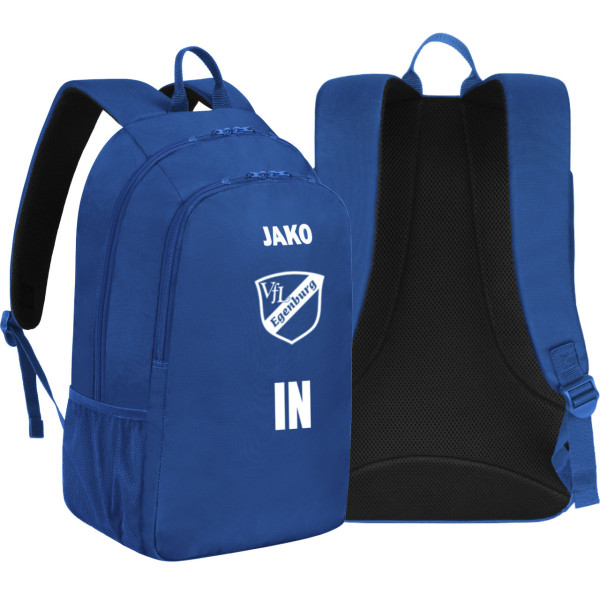 Jako Rucksack One VfL Egenburg royal mit Initialen