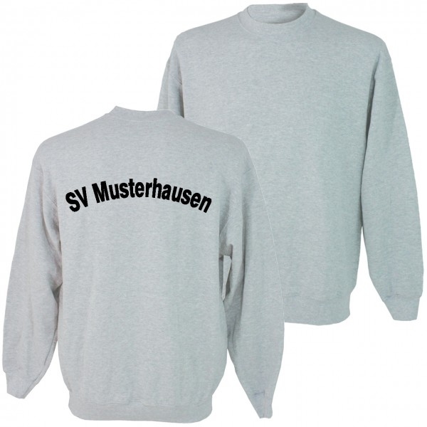 Sweater einfarbig mit einfarbiger Rückenaufschrift