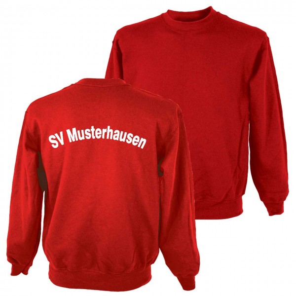 Sweater einfarbig mit einfarbiger Rückenaufschrift