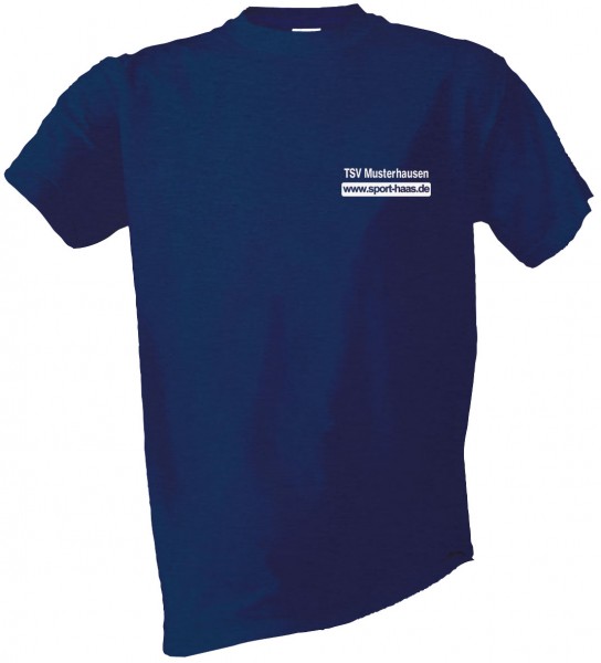 T-Shirt einfarbig Brust Vereinsname und SHL