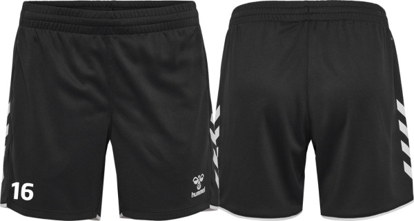 hummel Hmlcore 2.0 Training Shorts TSV Haunstetten Handball Damen schwarz mit Nummer