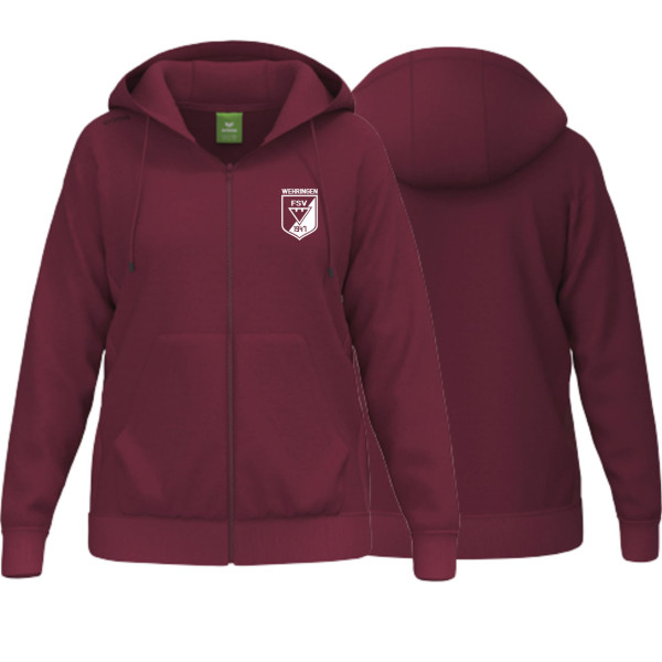 Erima TS Hoody Jacket FSV Wehringen Gymnastik Damen new bordeaux ohne Initialen