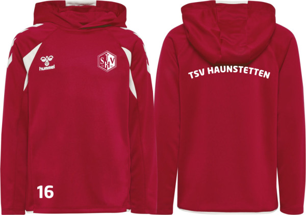 hummel Hmlcore 2.0 Hoodie TSV Haunstetten Handball Kinder rot mit Nummer