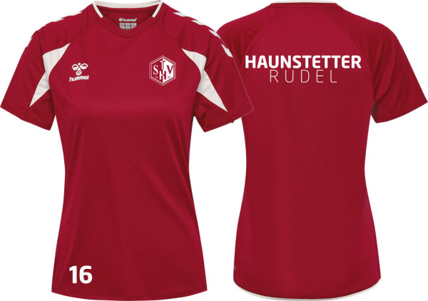 hummel Hmlcore 2.0 Jersey S/S TSV Haunstetten Handball Damen rot mit Nummer