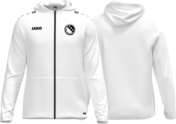 Jako Kapuzenjacke One FSV Inningen weiß ohne Initialen