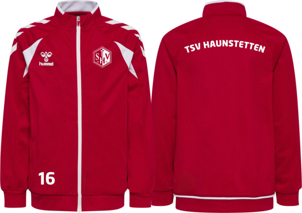 hummel Hmlcore 2.0 Track Zip Jacket TSV Haunstetten Handball Kinder rot mit Nummer