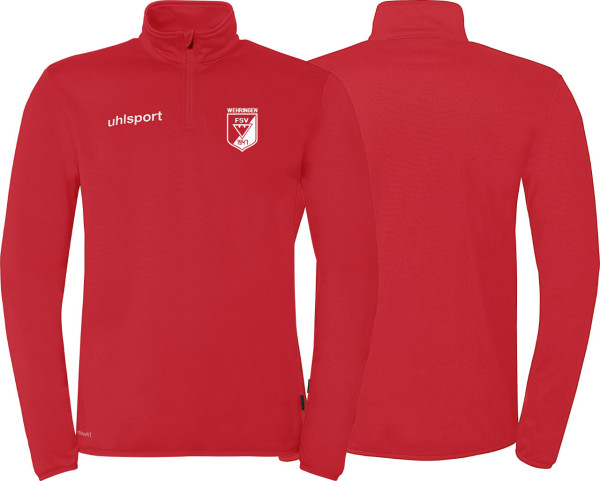 uhlsport Essential 1/4 Zip Top FSV Wehringen Fußball rot ohne Initialen