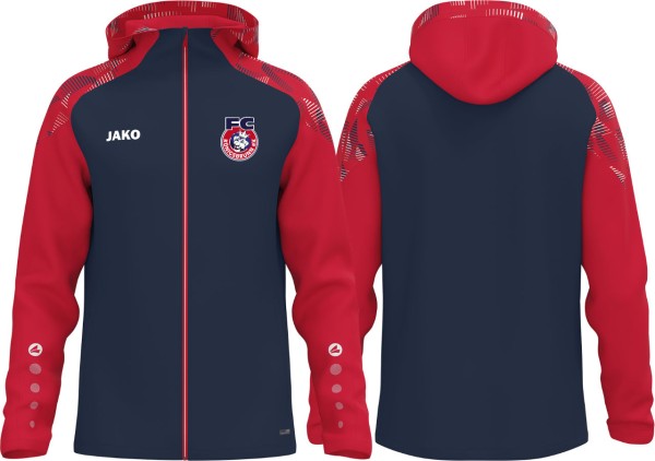 Jako Kapuzenjacke Sonic FC Königsbrunn Kinder marine/rot ohne Initialen