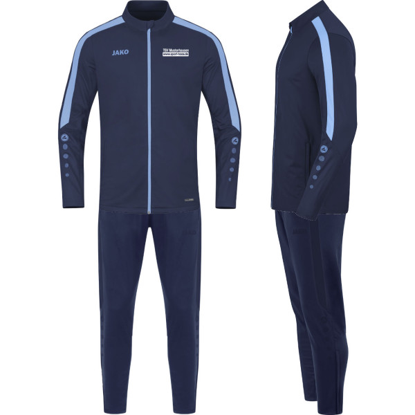 Jako Power Polyesteranzug marine/skyblue