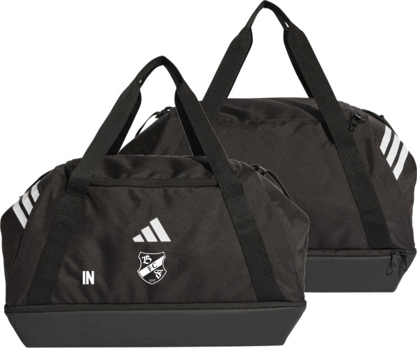 adidas TIRO DUFFLE BAG Tasche BFCF schwarz mit Initialen
