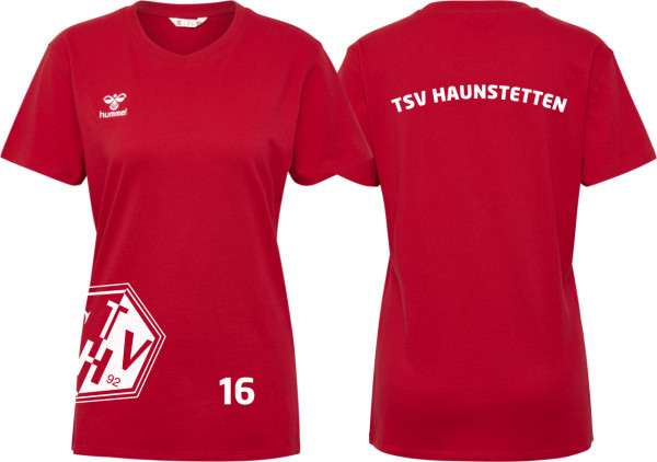 hummel Hmlgo 2.0 T-Shirt S/S TSV Haunstetten Handball Damen rot mit Nummer