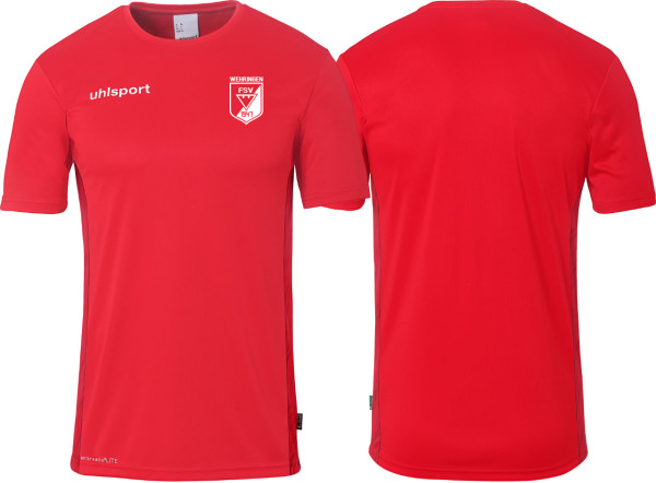 uhlsport Poly Shirt Kurzarm FSV Wehringen Fußball Kinder rot ohne Initialen