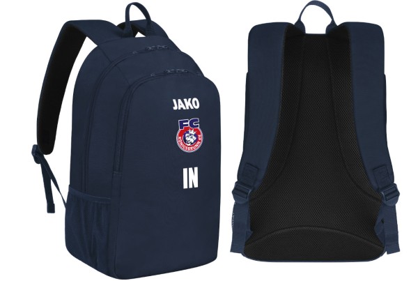 Jako Rucksack One FC Königsbrunn marine mit Initialen