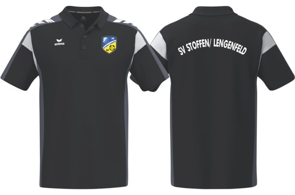 Erima CELEBRATE 125 Poloshirt function SV Stoffen Lengenfeld schwarz ohne Initialen