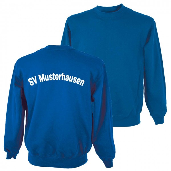 Sweater einfarbig mit einfarbiger Rückenaufschrift