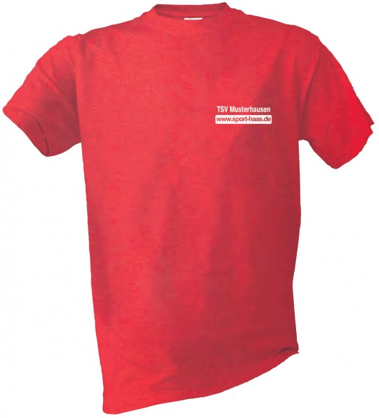 T-Shirt einfarbig Brust Vereinsname und SHL