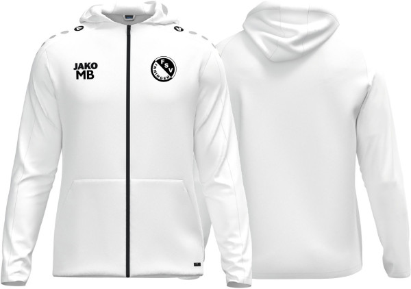 Jako Kapuzenjacke One FSV Inningen Kinder weiß mit Initialen