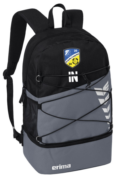 Erima SIX WINGS Rucksack SV Stoffen Lengenfeld grau/schwarz mit Initialen