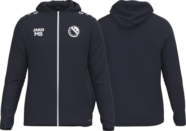 Jako Kapuzenjacke One FSV Inningen marine mit Initialen